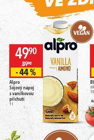 Globus Alpro sójový nápoj nabídka