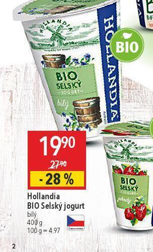 Globus Hollandia bio selský jogurt nabídka