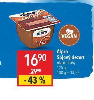 Globus Alpro sójový dezert nabídka