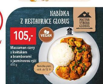 Globus Massaman curry s květákem a brambory s jadmínovou rýží nabídka