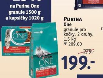 Rossmann Purina one granule pro kočky nabídka