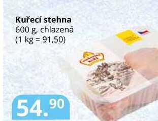 Potraviny CZ Kuřecí stehna 600 g, chlazená nabídka