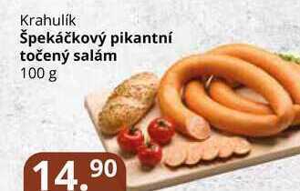 Potraviny CZ Krahulík špekáčkový pikantní točený salám 100 g nabídka