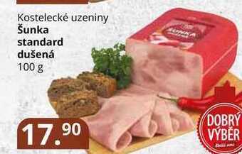 Potraviny CZ Kostelecké uzeniny šunka standard dušená 100 g nabídka