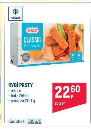 Makro Vici classic rybí prsty mleté 250 g nabídka