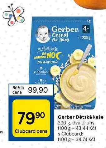 Tesco Gerber dětská kaše 230 g nabídka