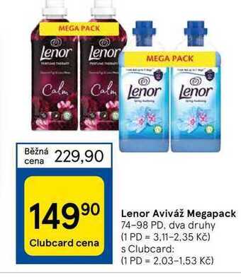 Tesco Lenor aviváž megapack 74-98 pd nabídka