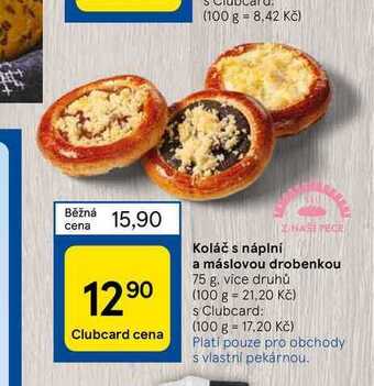 Tesco Koláč s náplní 75g nabídka
