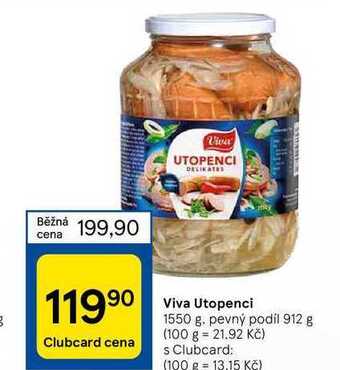 Tesco Viva utopenci 1550 g nabídka
