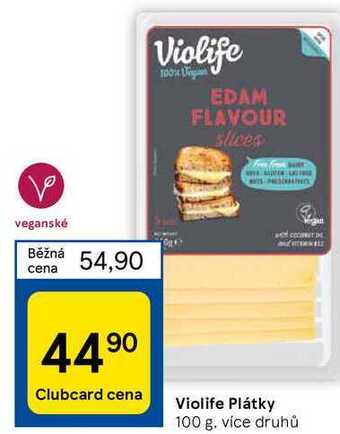 Tesco Violife plátky 100 g nabídka
