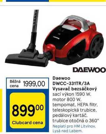 Tesco Daewoo dwcc-331tr/3a vysavač bezsáčkový nabídka