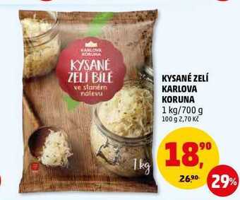 Penny Market Kysané zelí karlova koruna, 1 kg nabídka