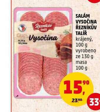 Penny Market Salám vysočina řezníkův talíř, 100 g nabídka