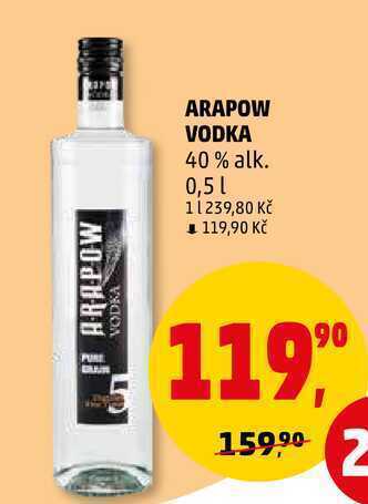 Penny Market Arapow vodka, 0,5 l nabídka
