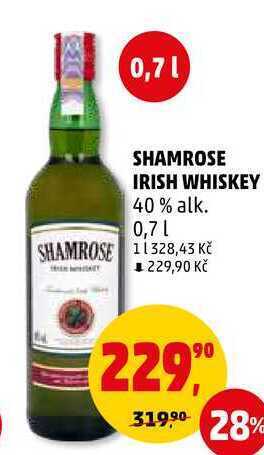 Penny Market Shamrose irish whiskey, 0,7 l nabídka