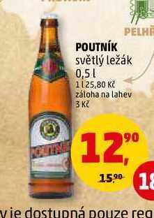 Penny Market Poutník světlý ležák, 0,5 l nabídka