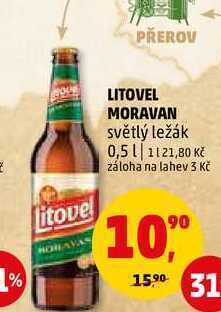 Penny Market Litovel moravan světlý ležák, 0,5 l nabídka