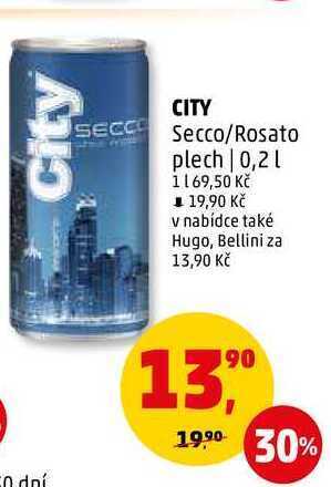 Penny Market City secco/rosato plech, 0,2 l nabídka