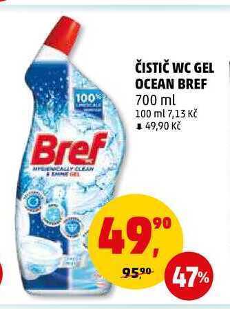 Penny Market Čistič wc gel ocean bref, 700 ml nabídka