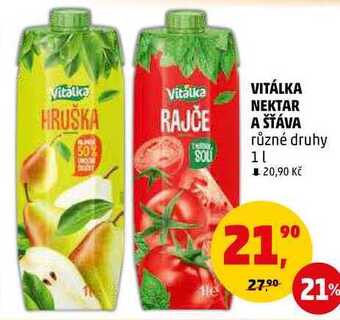 Penny Market Vitálka nektar a šťáva, 1 l nabídka