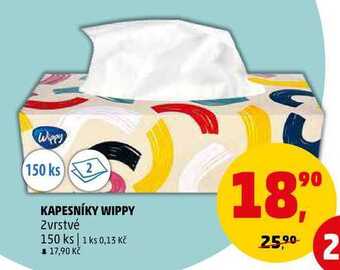 Penny Market Kapesníky wippy, 150 ks nabídka