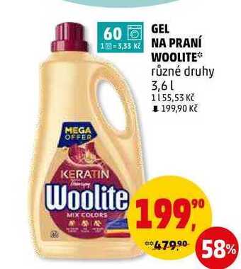 Penny Market Gel na praní woolite, 3,6 l nabídka