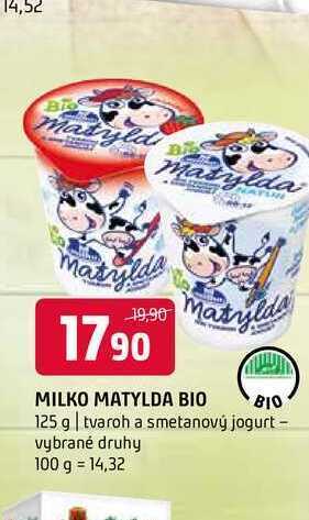 Terno Milko matylda bio 125 g nabídka