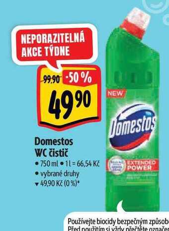 Albert Domestos wc čistič • 750 ml nabídka