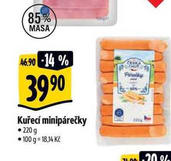 Albert Kuřecí minipárečky • 220 g nabídka