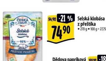 Albert Selská klobása z přeštíka • 270 g nabídka