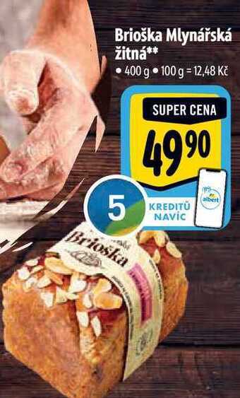 Albert Brioška mlynářská žitná 400 g nabídka
