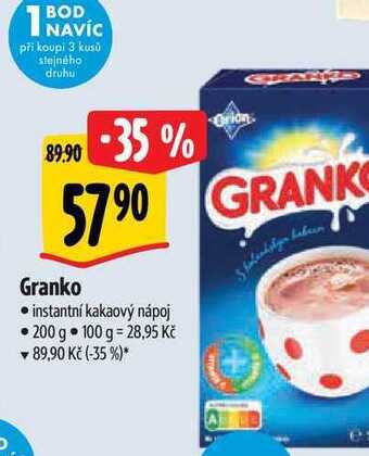 Albert Granko instantní kakaový nápoj 200 g nabídka