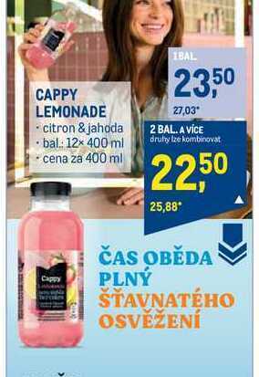 Makro Cappy lemonade citron & jahoda 400 ml nabídka