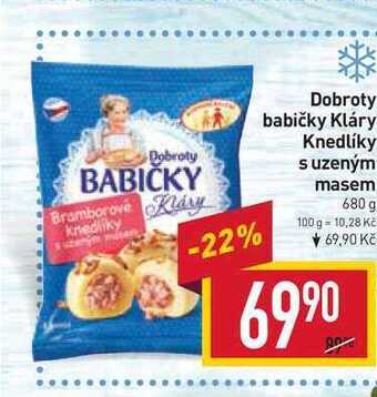 Billa Dobroty babičky kláry knedlíky s uzeným masem 680 g nabídka