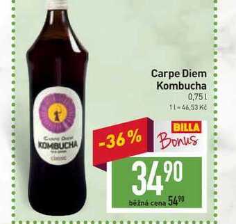 Billa Carpe diem kombucha 0,75l nabídka