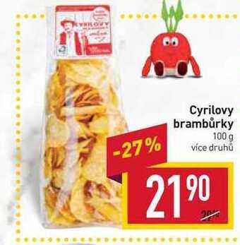 Billa Cyrilovy brambůrky 100 g nabídka