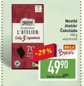 Billa Nestlé ateliér čokoláda 100 g nabídka