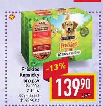 Billa Friskies kapsičky pro psy 12x 100 g nabídka
