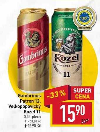Billa Velkopopovický kozel 11 0,5 l, plech nabídka