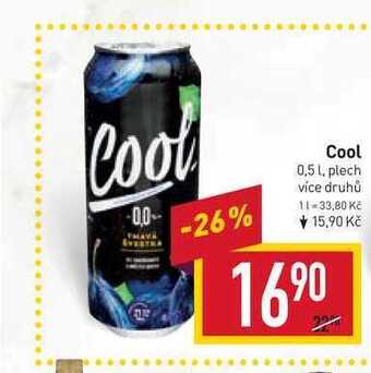 Billa Cool 0,5 l, plech nabídka