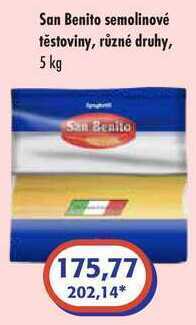 CBA San benito semolinové těstoviny, 5 kg nabídka