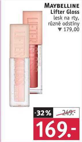 Rossmann Maybelline lifter gloss lesk na rty nabídka