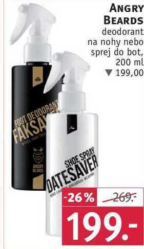 Rossmann Angry beards deodorant na nohy nebo sprej do bot, 200 ml nabídka