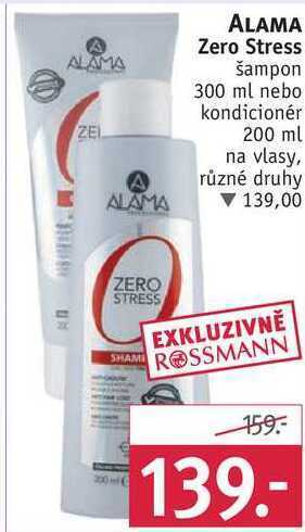 Rossmann Alama zero stress šampon, 300 ml nabídka