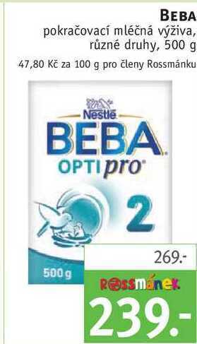 Rossmann Beba pokračovací mléčná výživa, 500 g nabídka