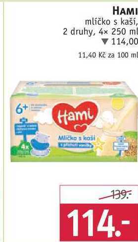 Rossmann Hami mlíčko s kaší, 4x 250 ml nabídka