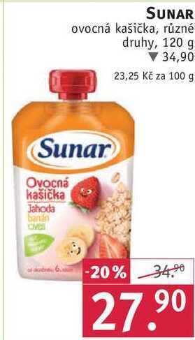 Rossmann Sunar ovocná kašička, 120 g nabídka