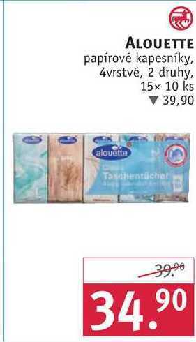 Rossmann Alouette papírové kapesníky, 15x 10 ks nabídka