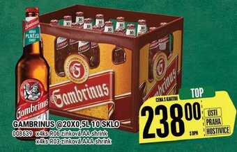 Tamda Foods Gambrinus @20x0,5l 10 sklo nabídka