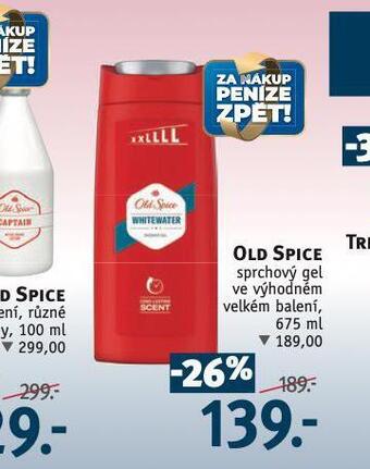Rossmann Old spice sprchový gel nabídka